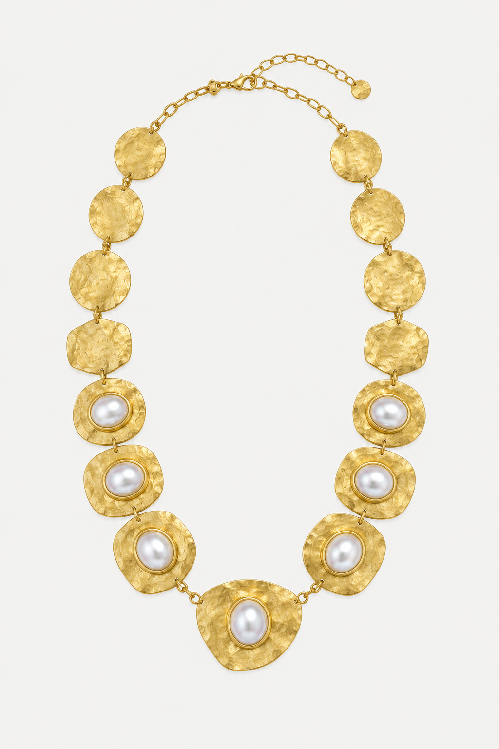 Bianca Hammered Statement Collar Necklace