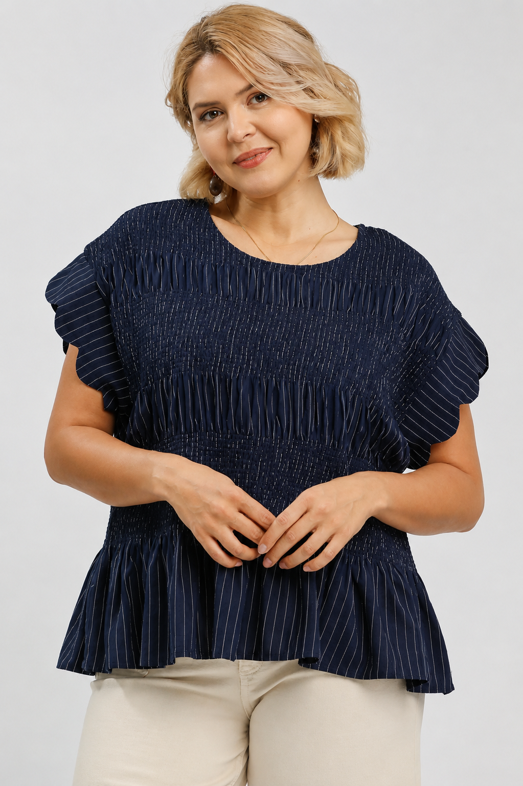 Talia Pinstripe Top
