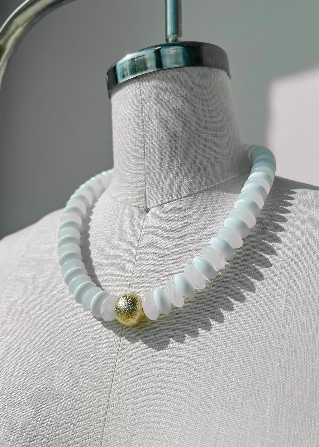 Color Rondelle Beads Necklace