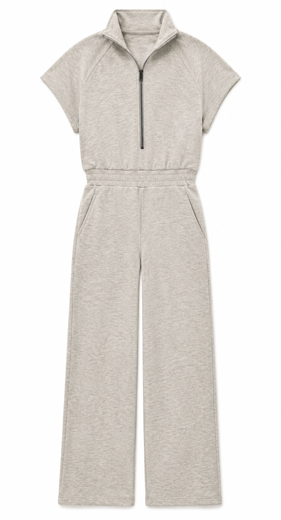 Airessentials Pintuck Half Zip Jumpsuit