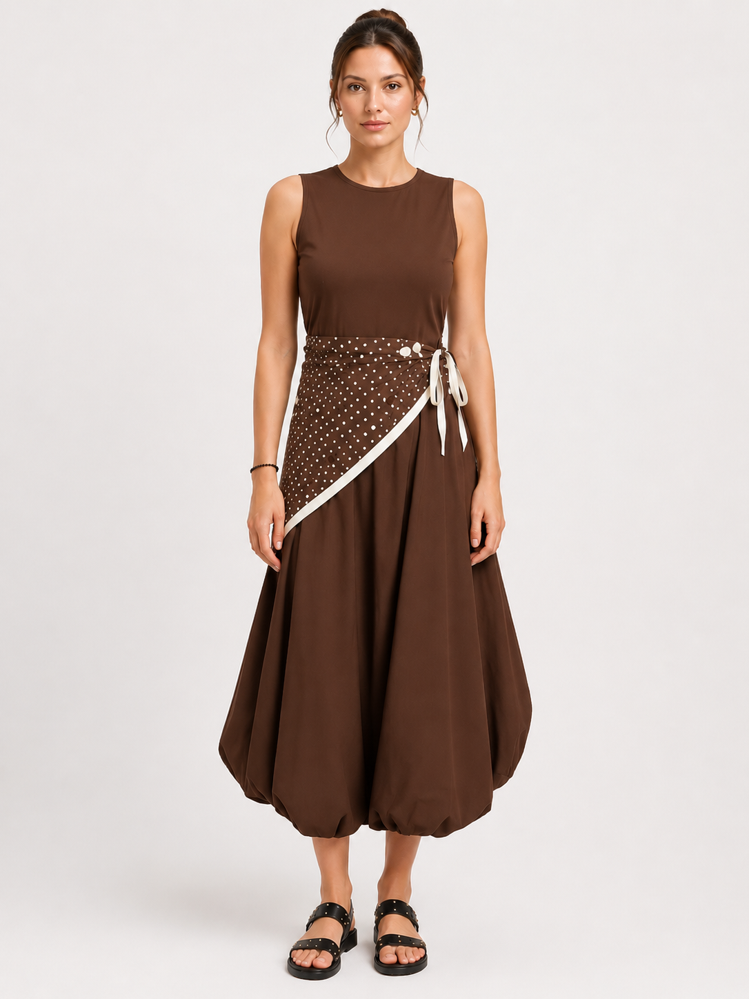 Daphne Balloon Midi Dress