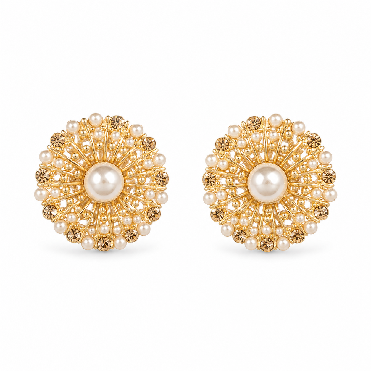 Janelle Pearl Burst Stud Earrings