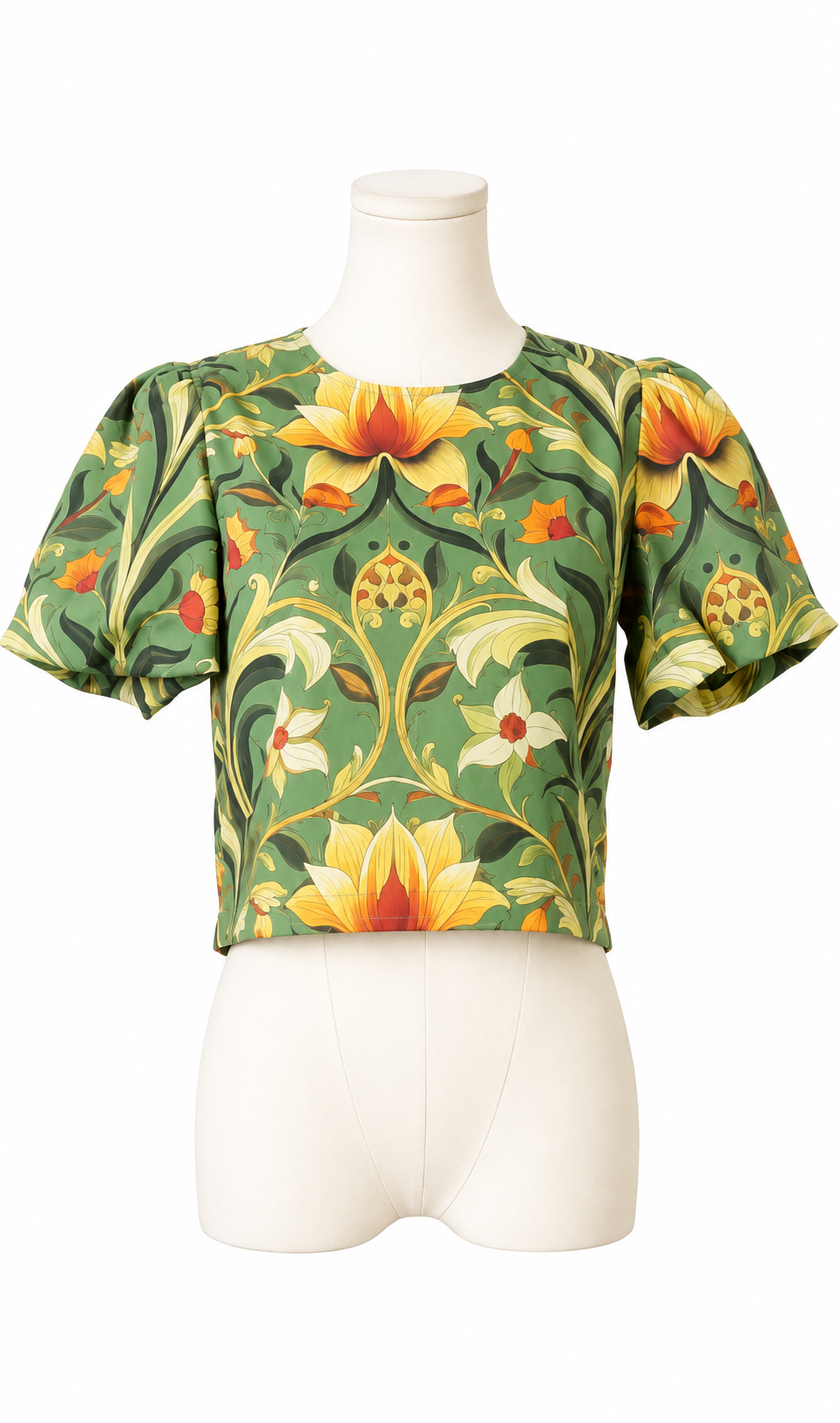 Julia Floral Vine Crop Blouse