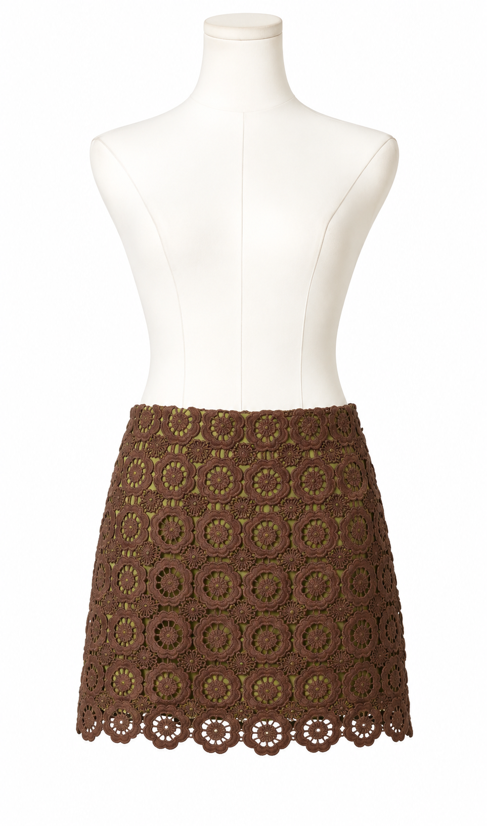 Crochet Lace Contrast Skirt