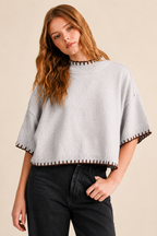 Mabel Stitch Edge Oversized Sweater