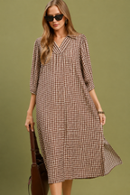 The Blakely Gingham Midi Dress