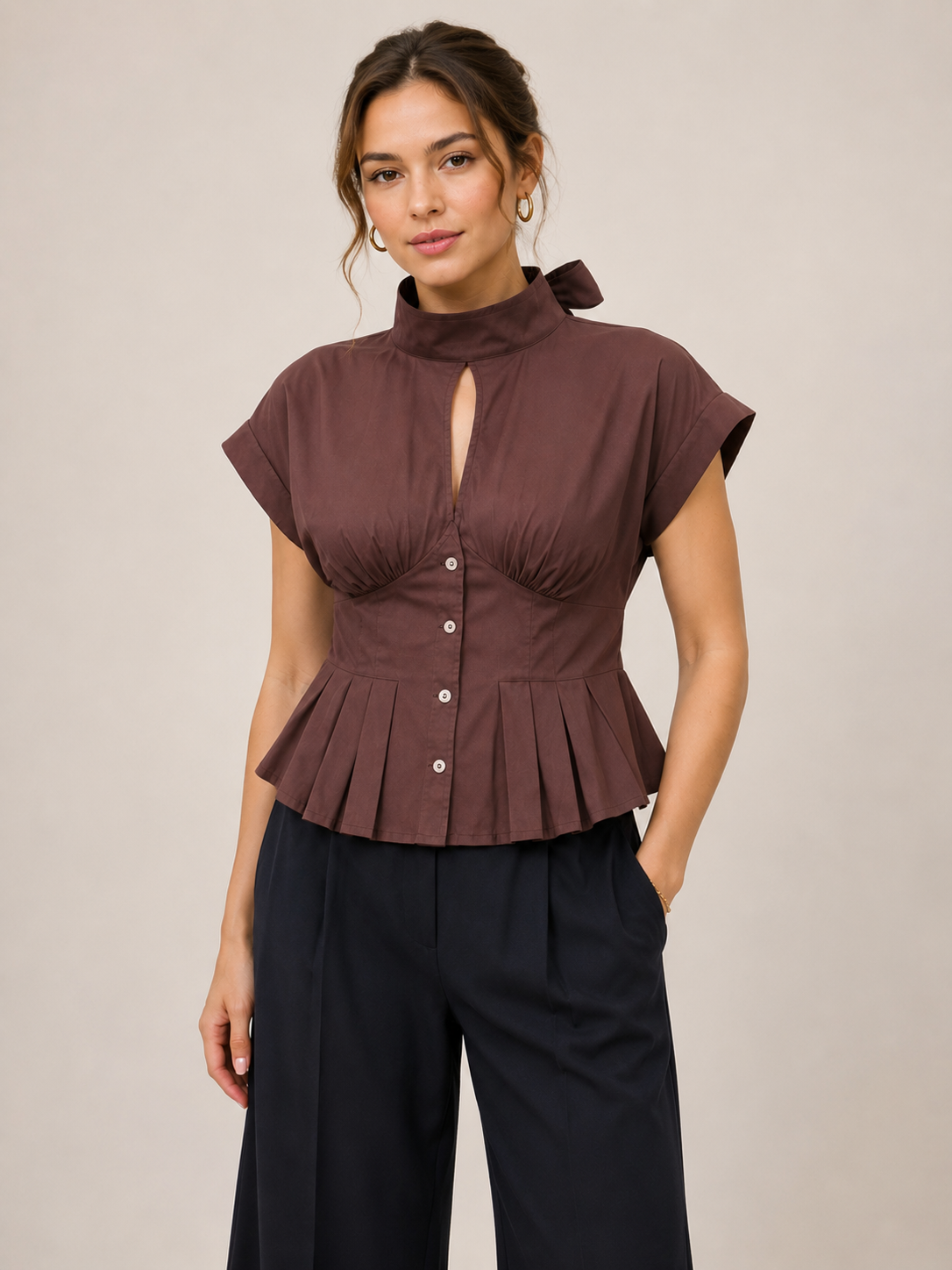 Penelope Tailored Pleat Top