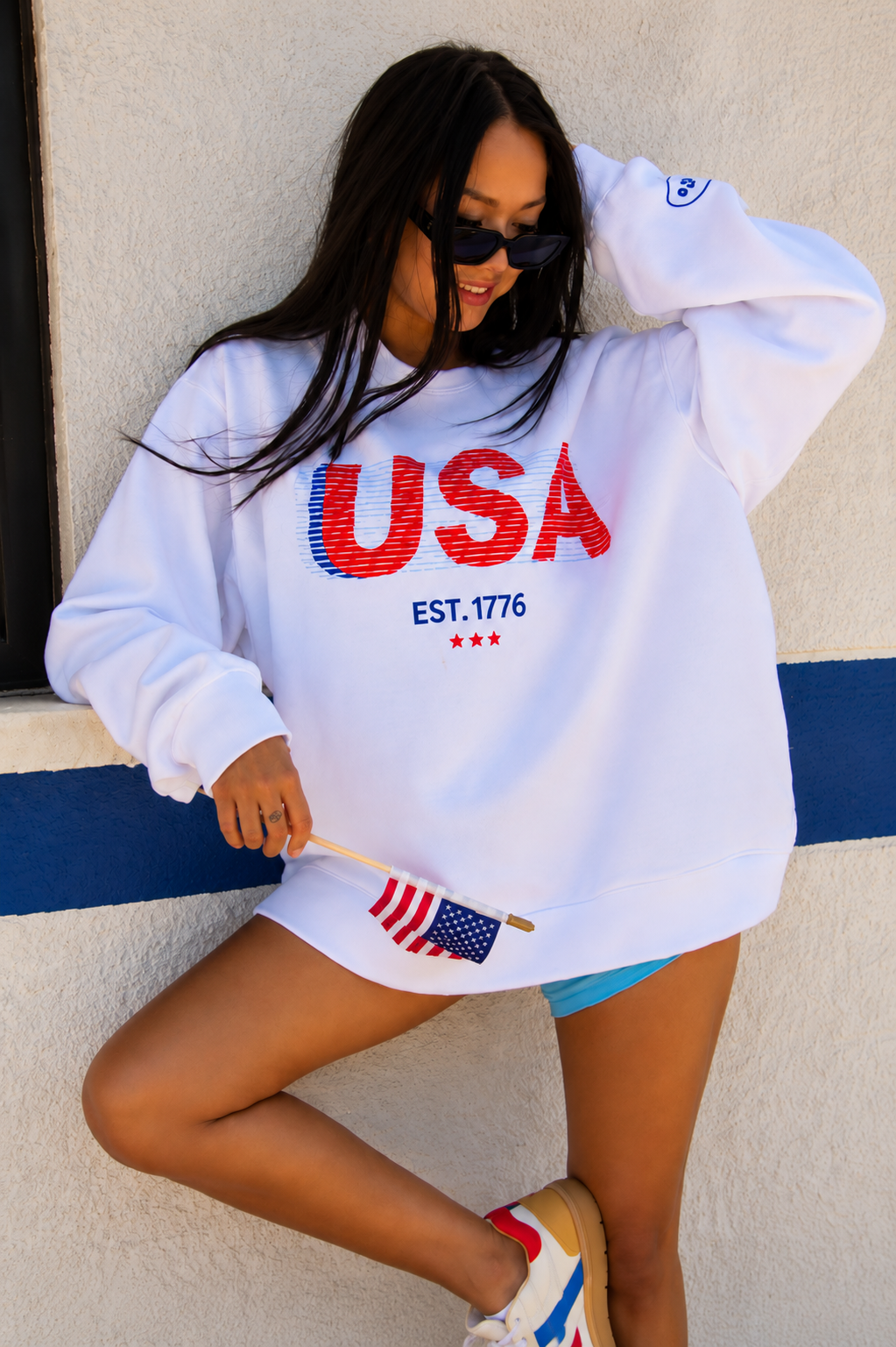 USA 250th Mock Neck Sweatshirt