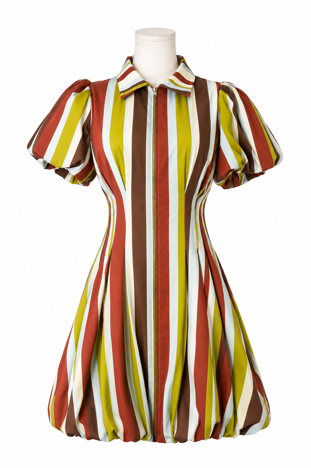Kaia Stripe Bubble Zip Dress