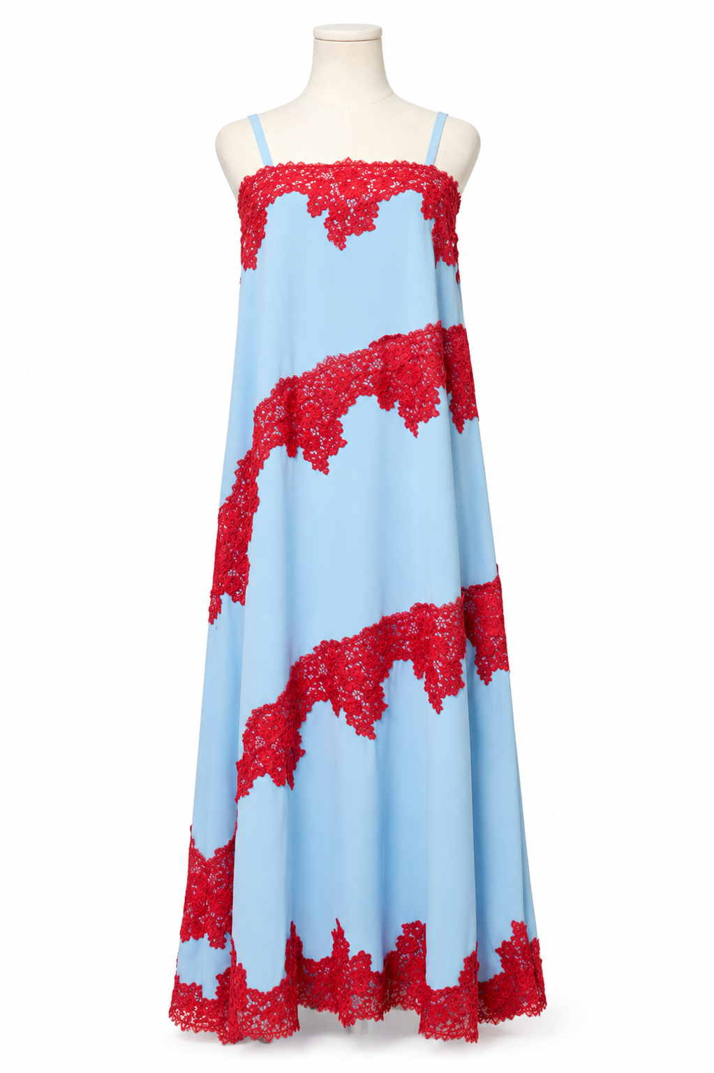 Gianna Lace Trim Midi Dress
