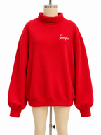 Georgia Rolled Mock-neck Sweatshirt