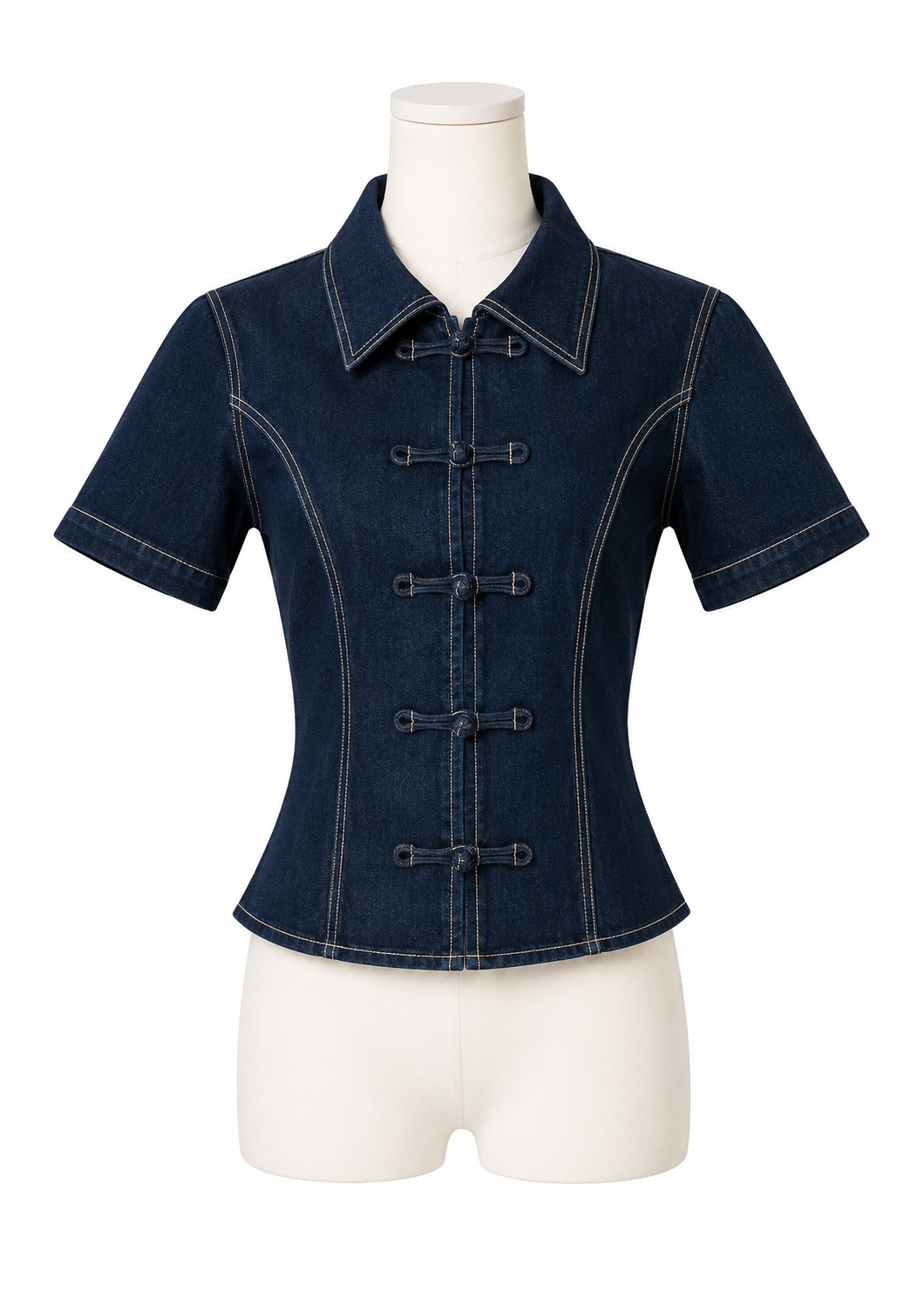 Riley Denim Stitch Top