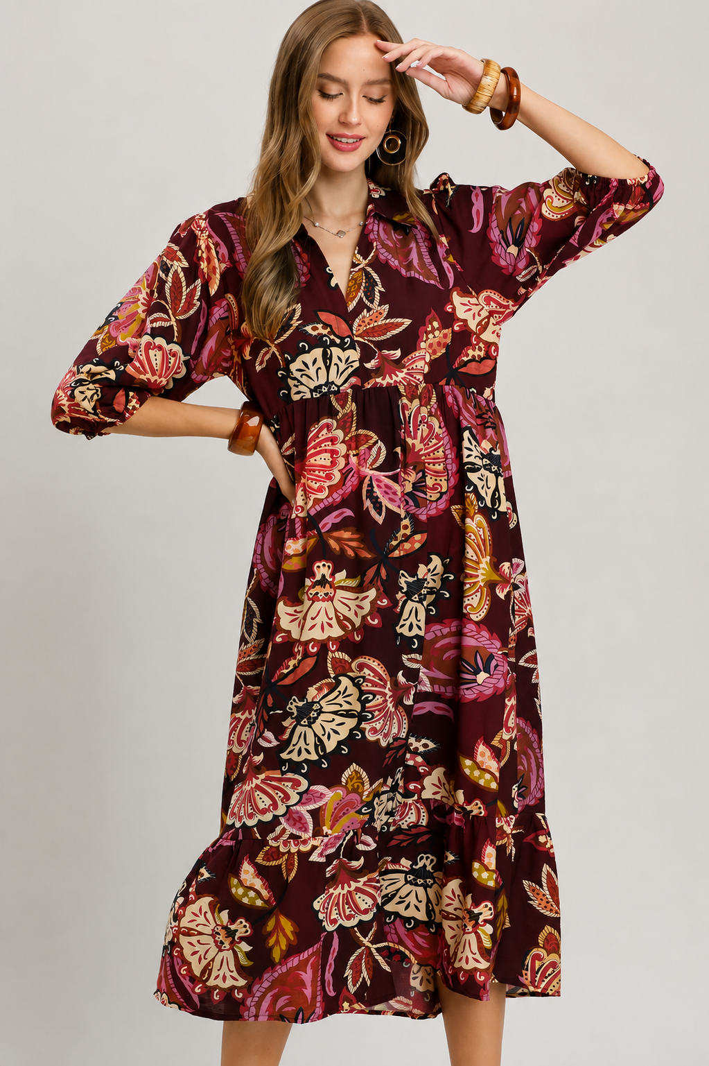 Alice Paisley Midi Dress