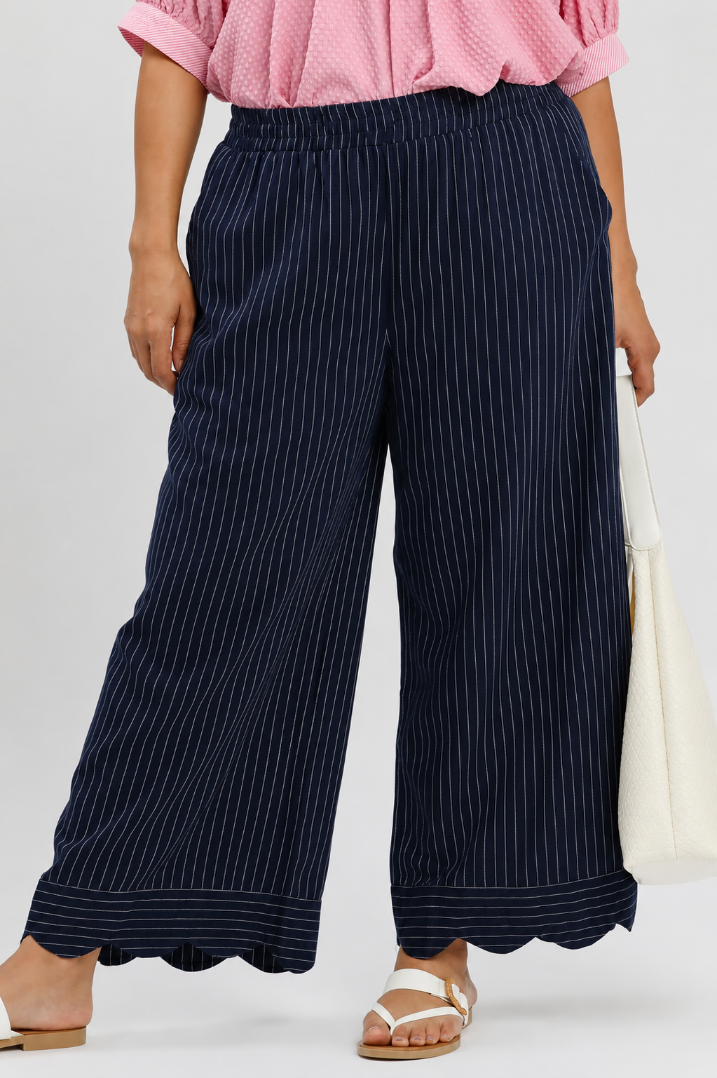 Talia Pinstripe Cropped Pants