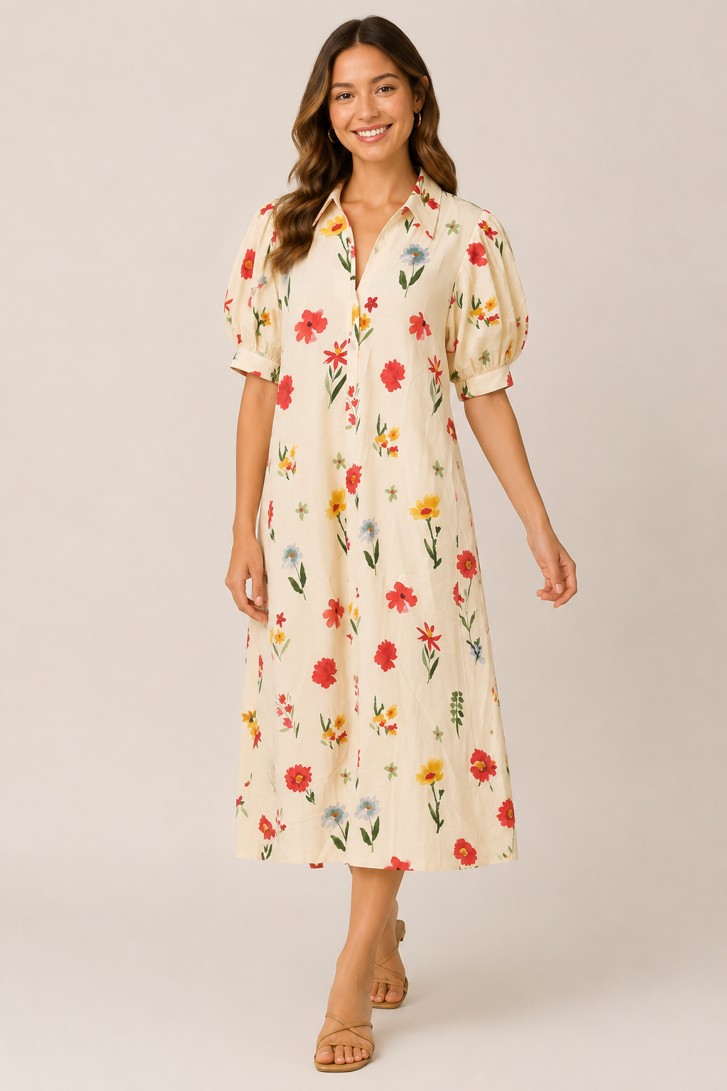 Vivienne Wildflower Midi Dress