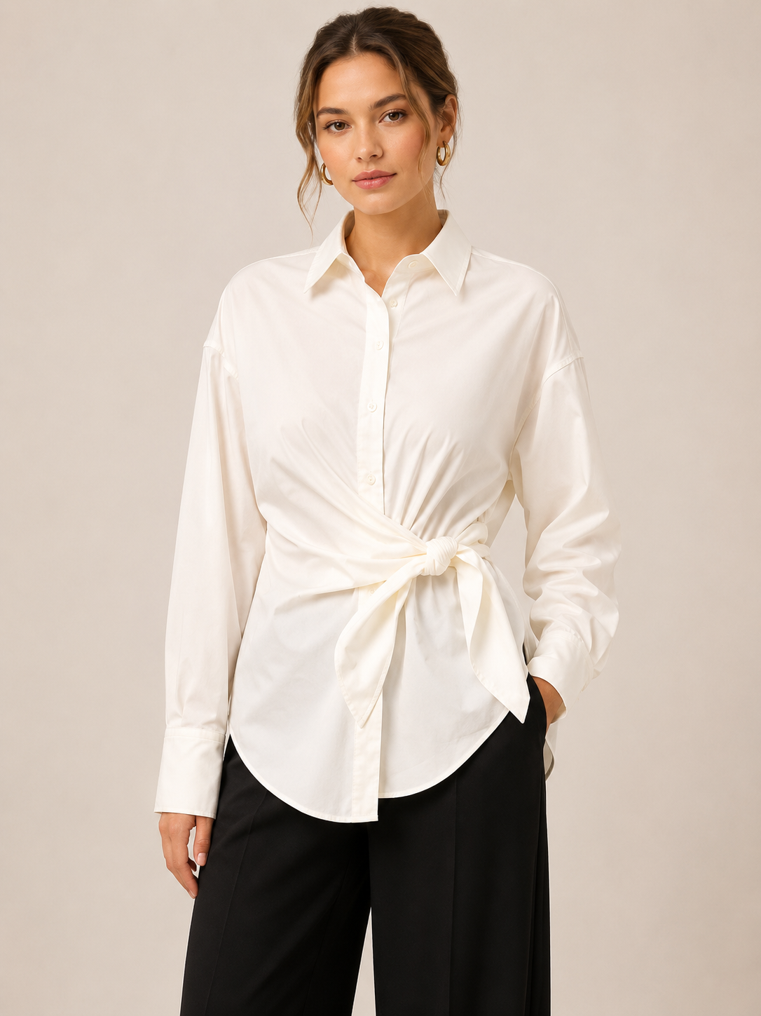 Beatrice Cinched Tie Top