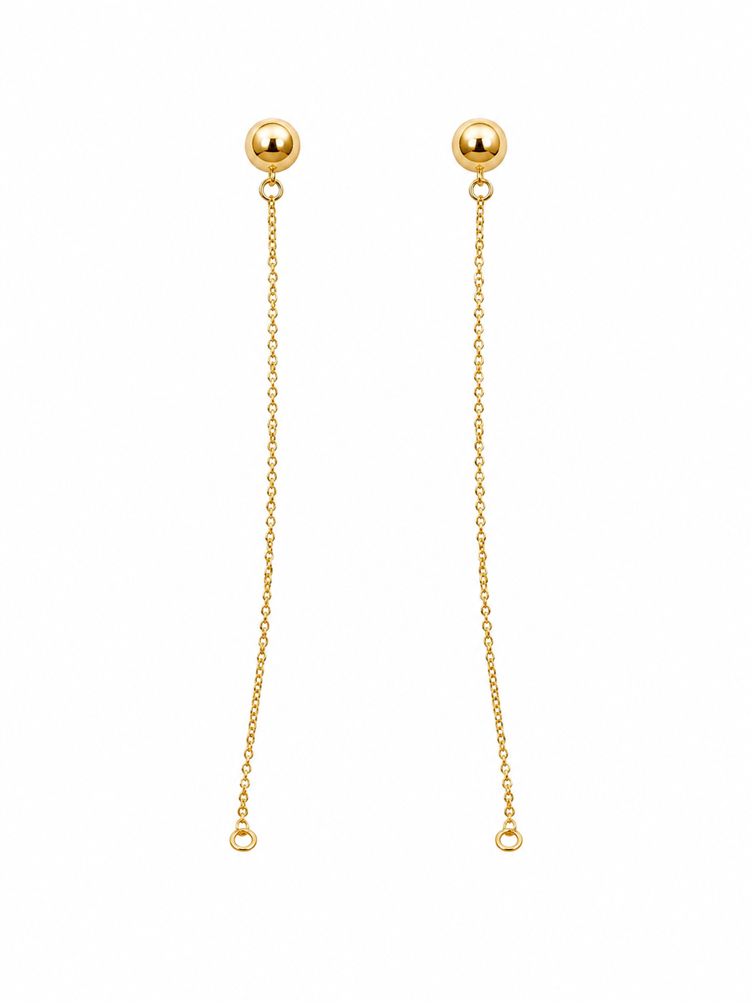 Chain Drop Sphere Earrings
