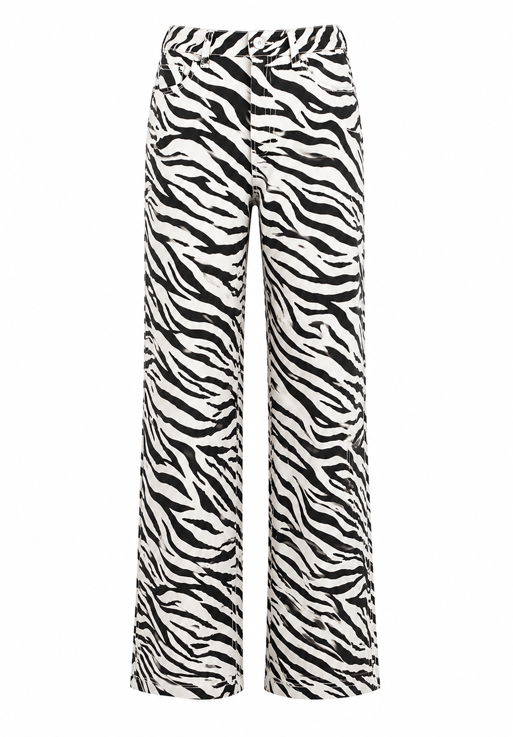 Millie Zebra Wide‑Leg Pants