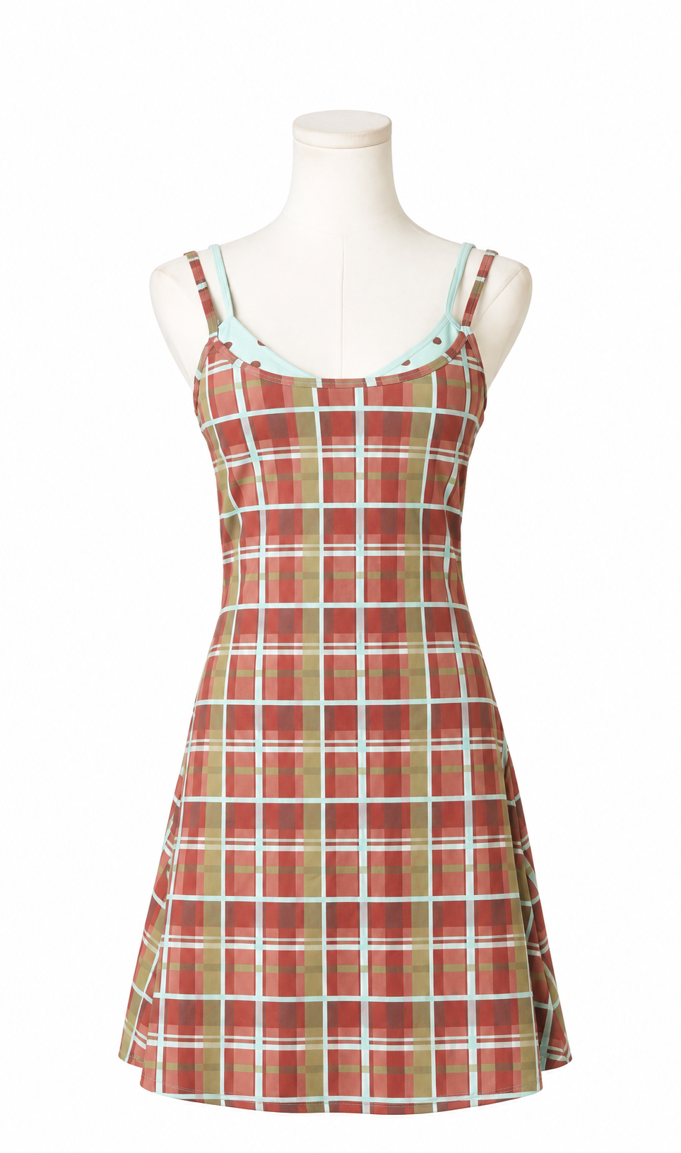 Laurie Plaid Strap Flare Dress