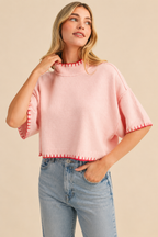 Mabel Stitch Edge Oversized Sweater