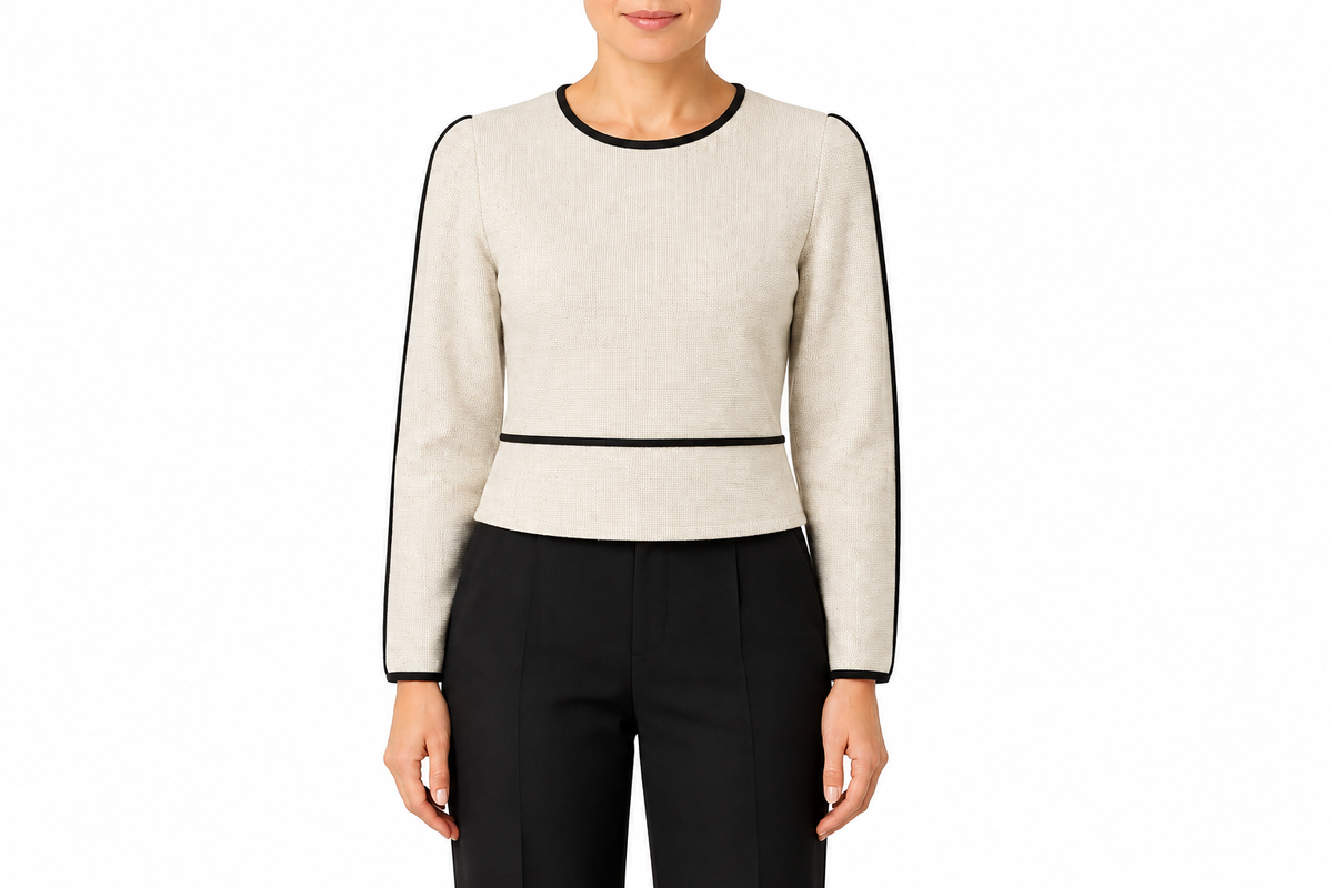 Stella Contrast Trim Structured Top