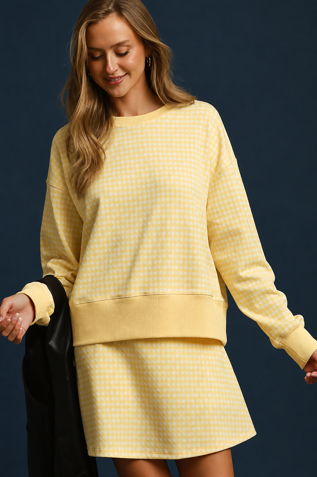 Amalie Checkered Sweatshirt