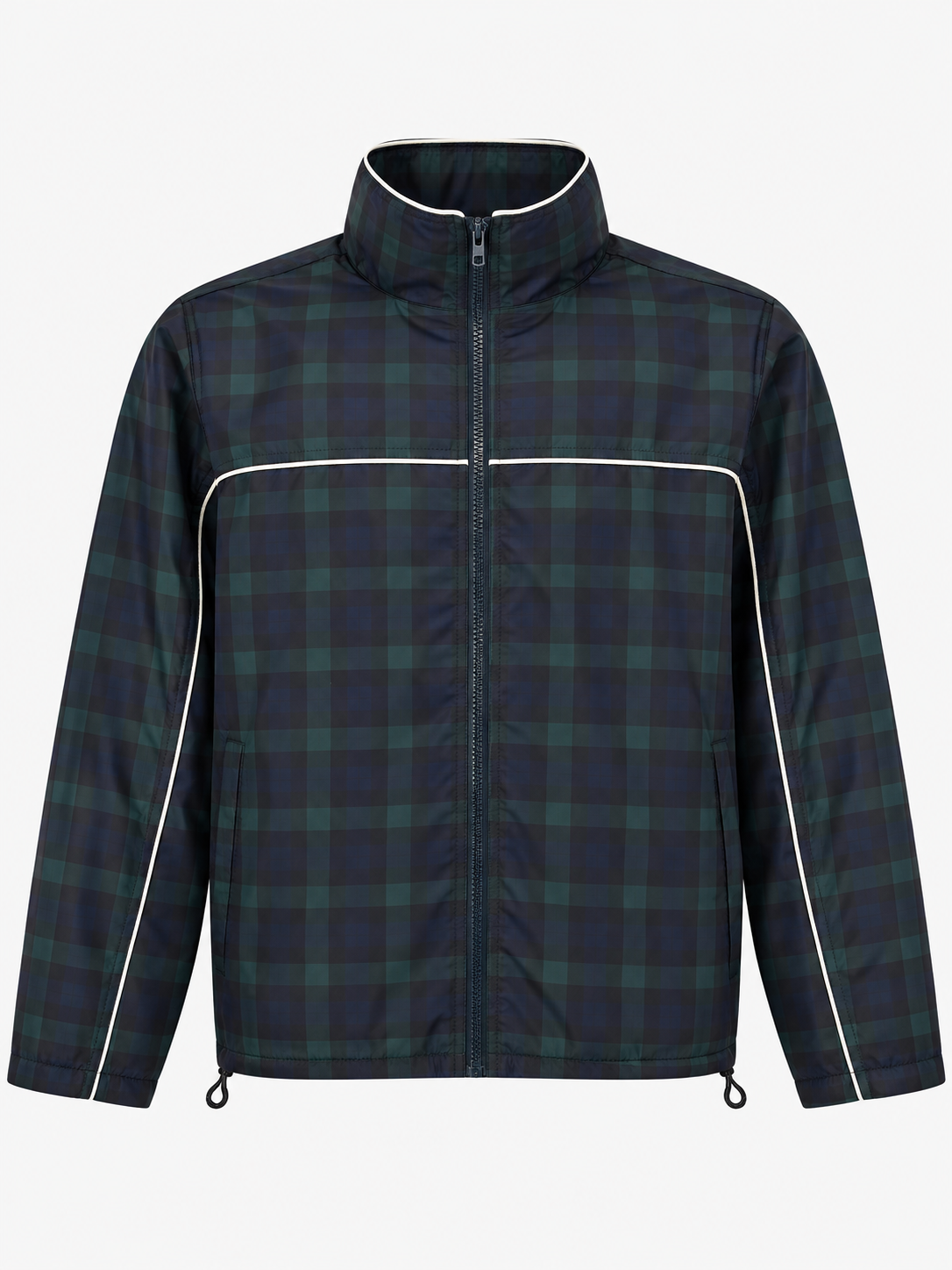 Greer Plaid Zip‑Up Jacket