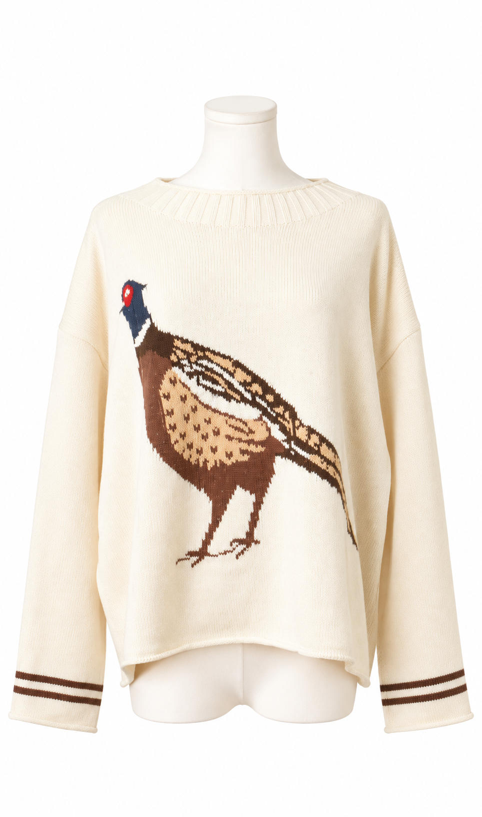 Maxine Pheasant Design Knit Sweater