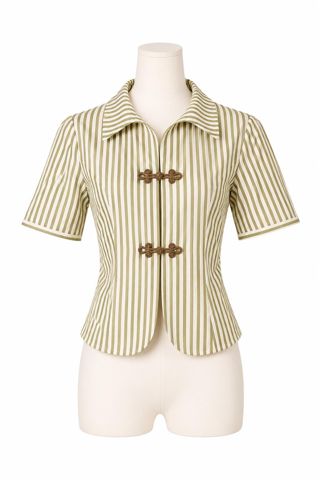 Vivian Stripe Toggle Top