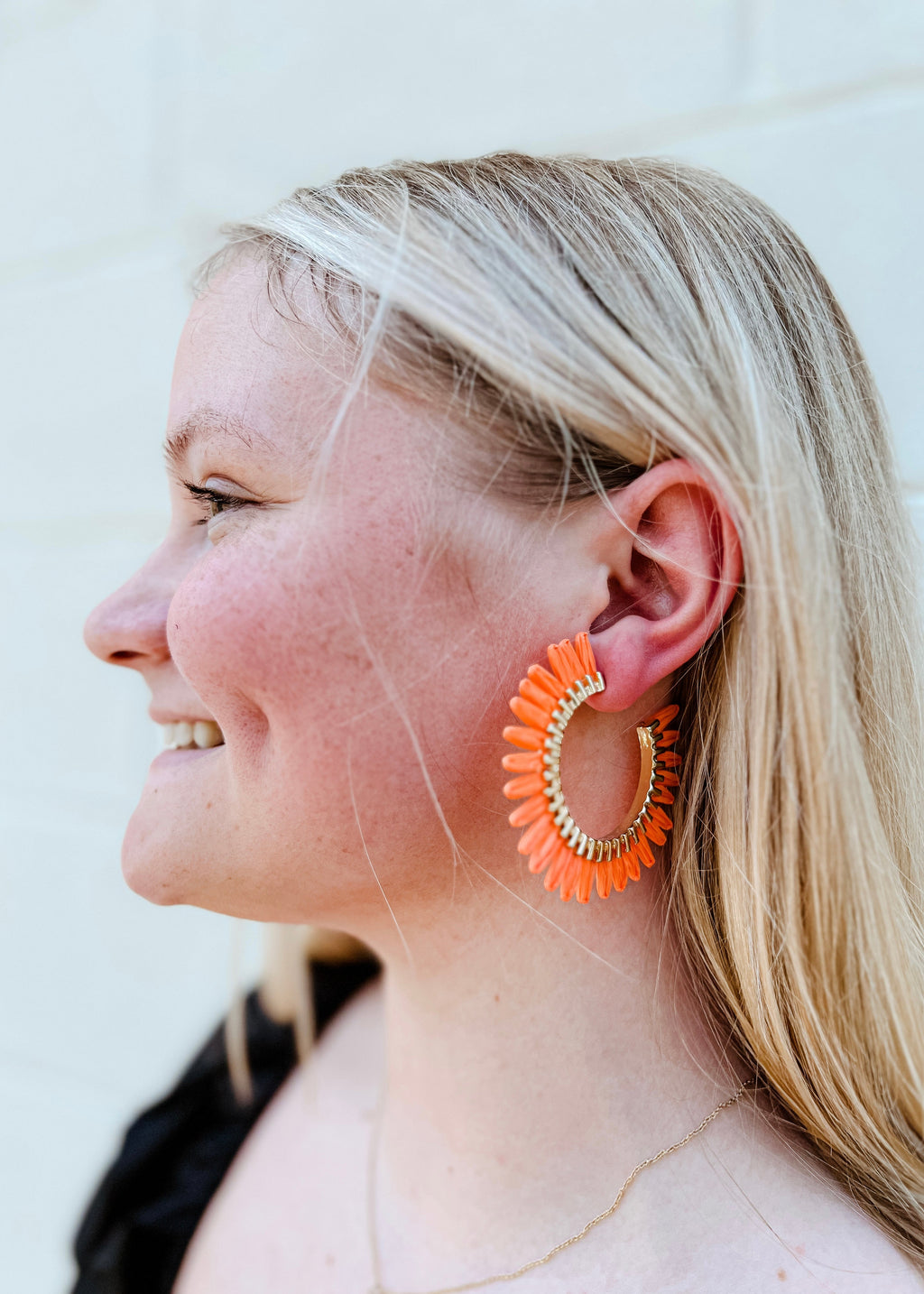 Raffia Hoop Earring