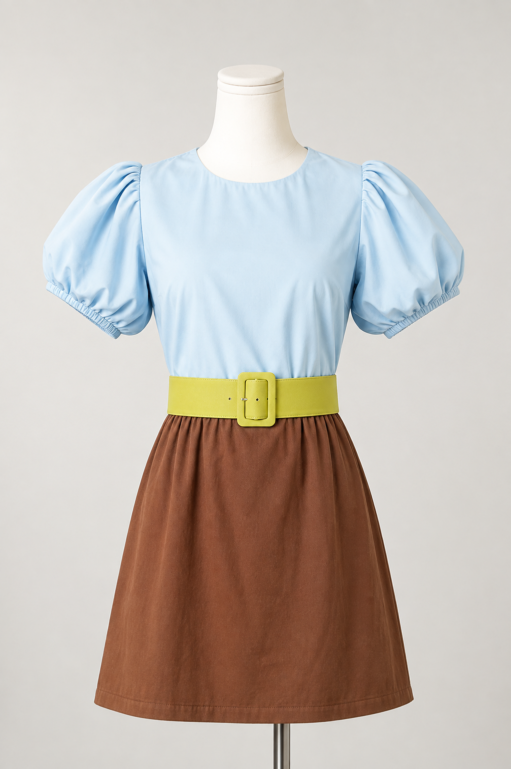 Betty Two‑Tone Belted Mini Dress