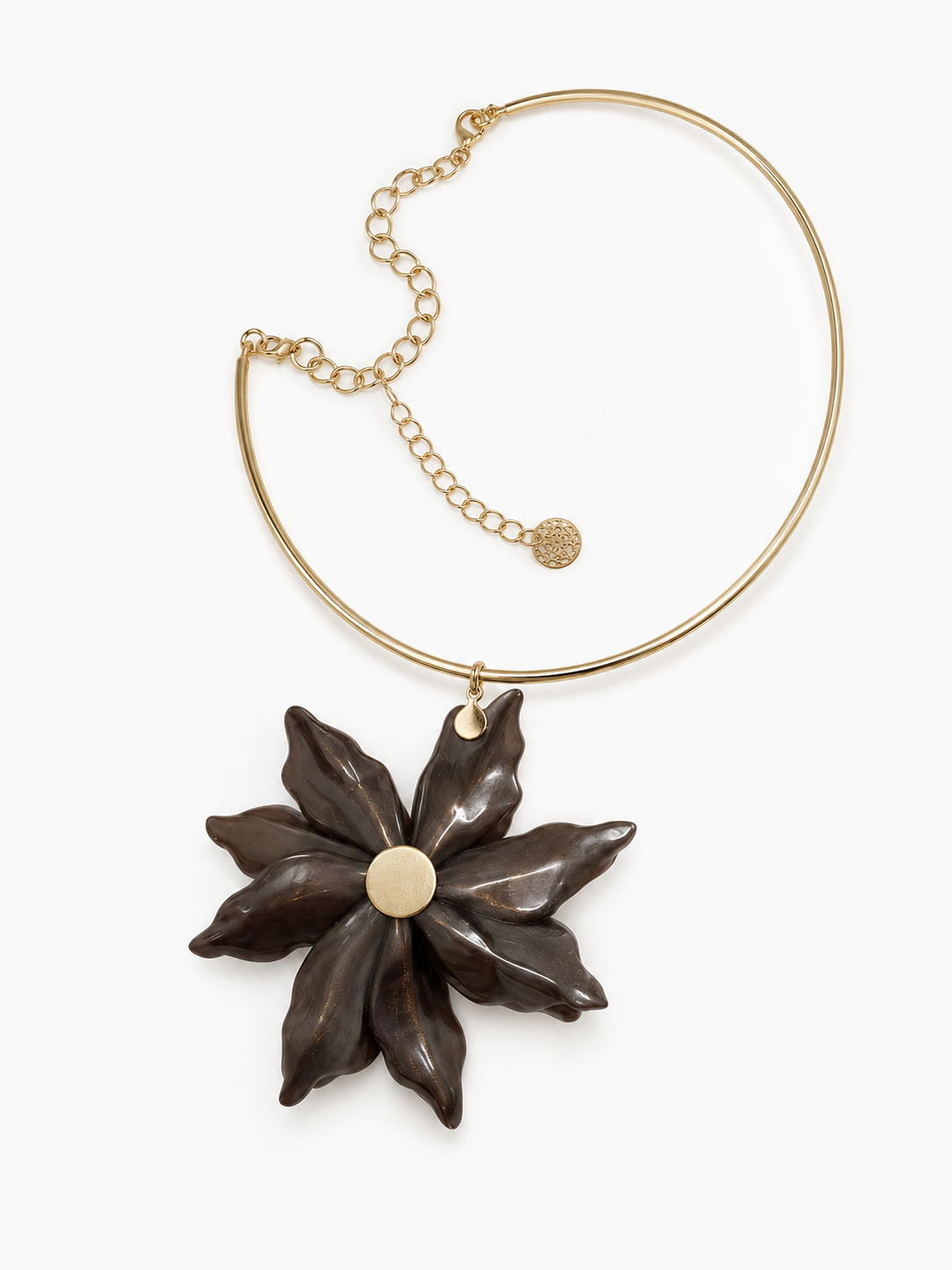 Pave Flower Wire Choker