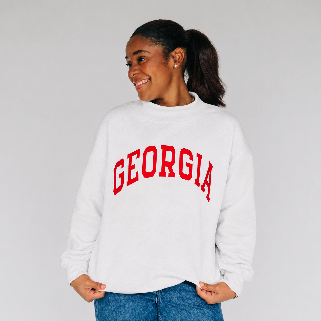 The Madi Classic Mockneck Georgia Applique