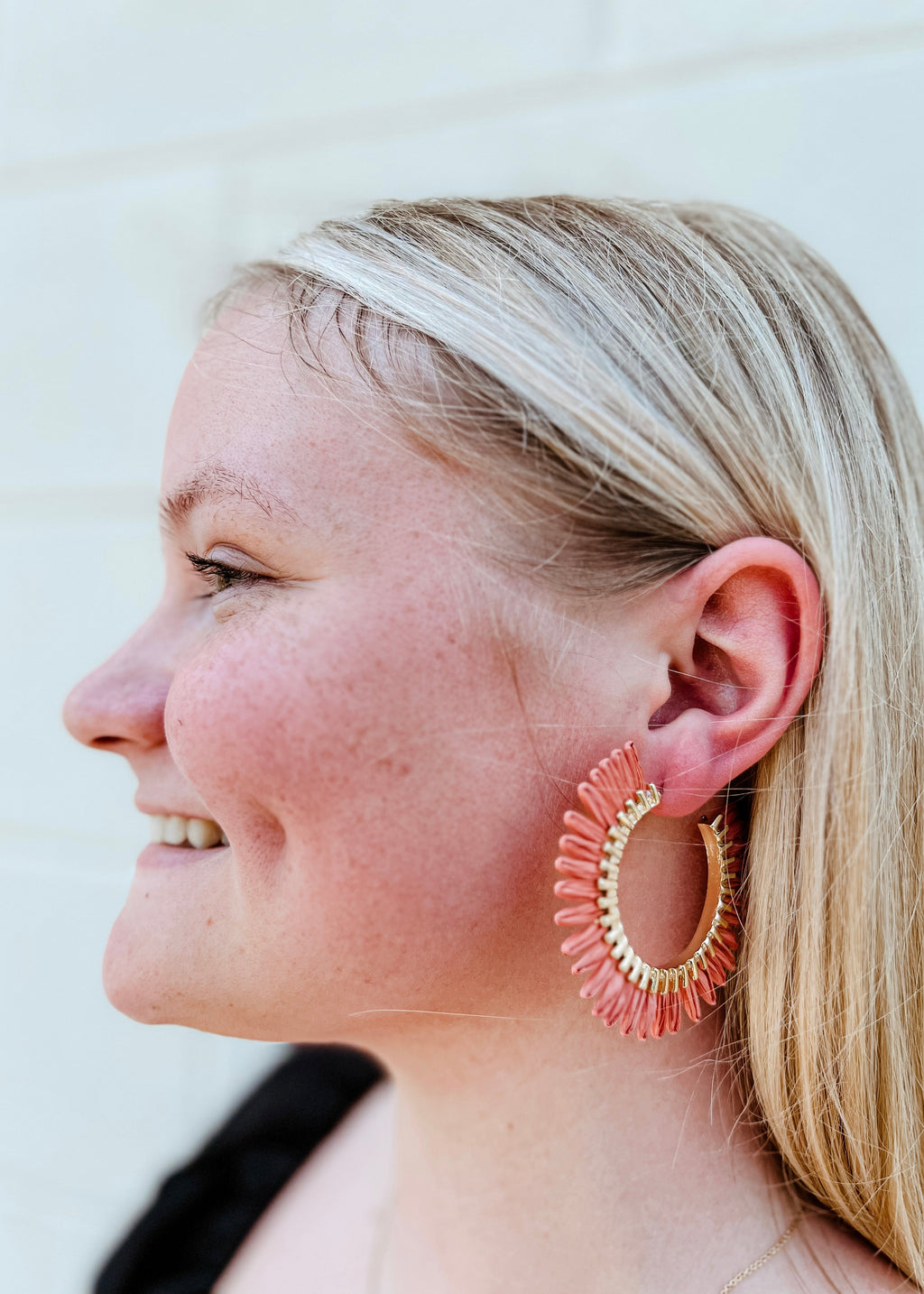 Raffia Hoop Earring