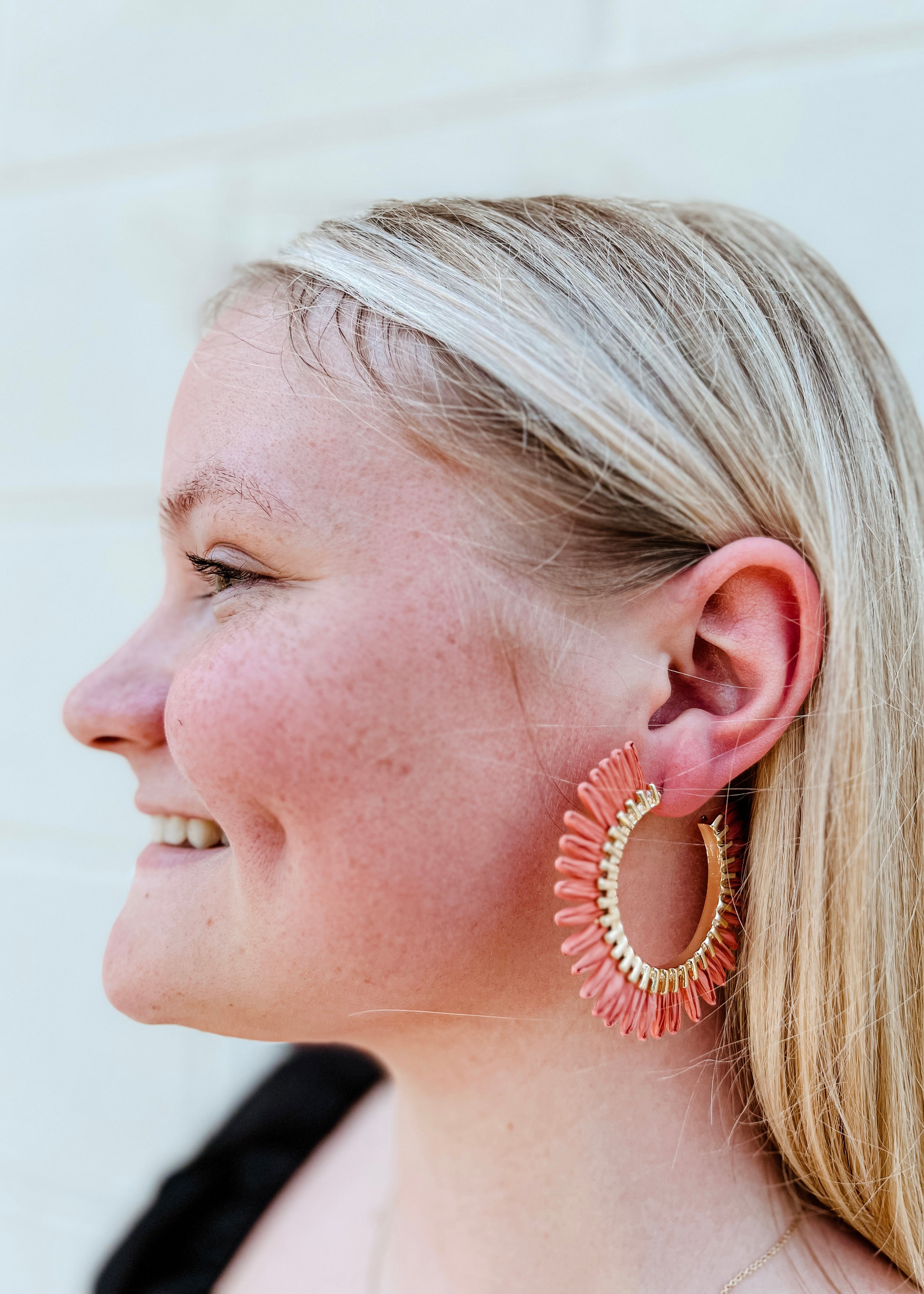 Raffia Hoop Earring