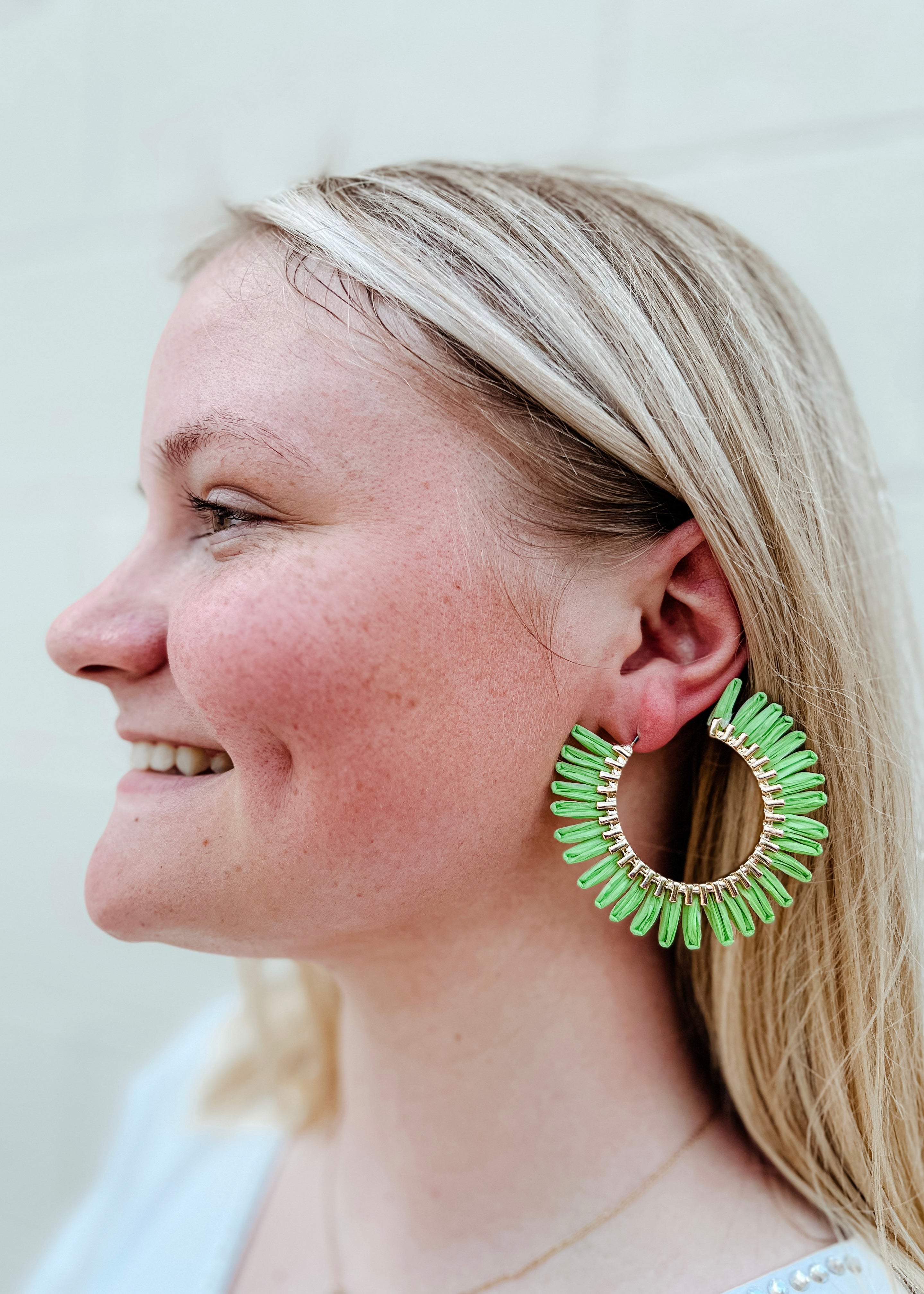 Raffia Hoop Earring