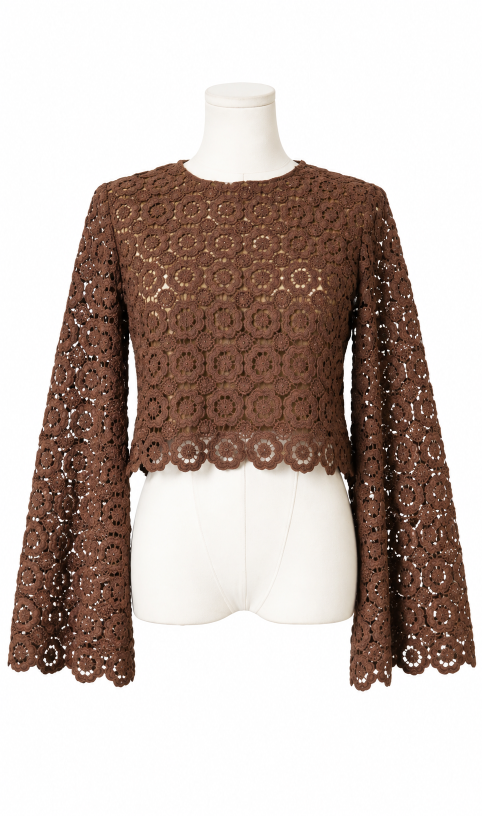 Crochet Lace Long Sleeve Top