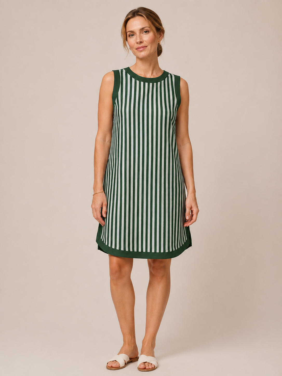Casual Stripe Balance Midi Dress