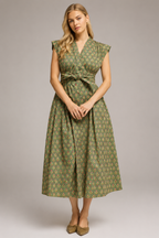 Thalia Sash Flare Midi Dress