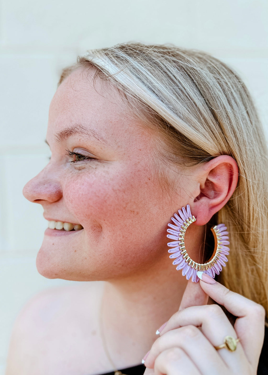 Raffia Hoop Earring