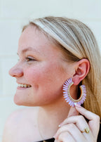 Raffia Hoop Earring