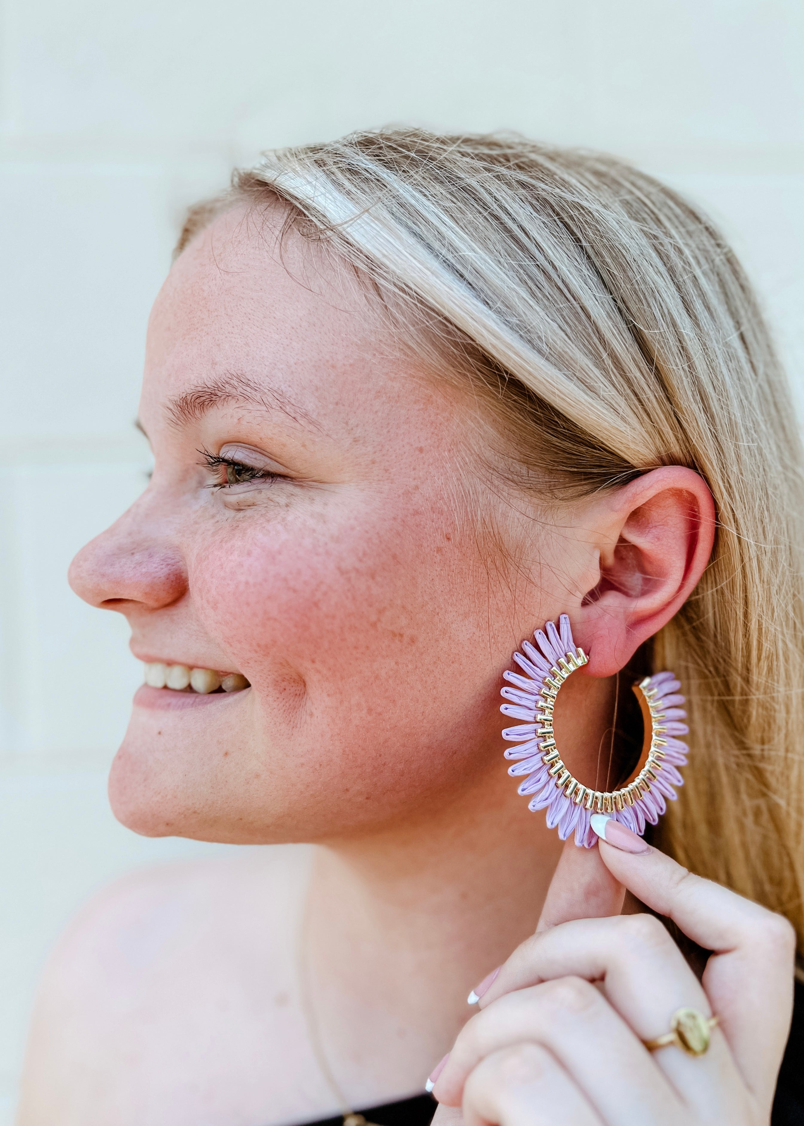 Raffia Hoop Earring
