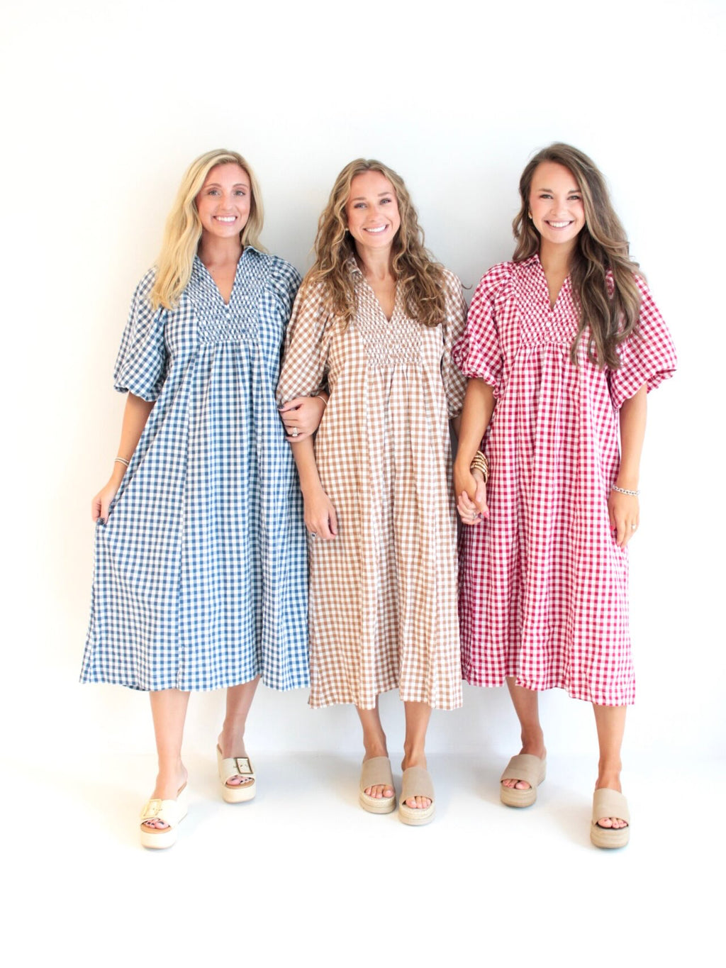 Jessie Puff Sleeve Midi Dress