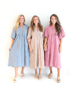 Jessie Puff Sleeve Midi Dress