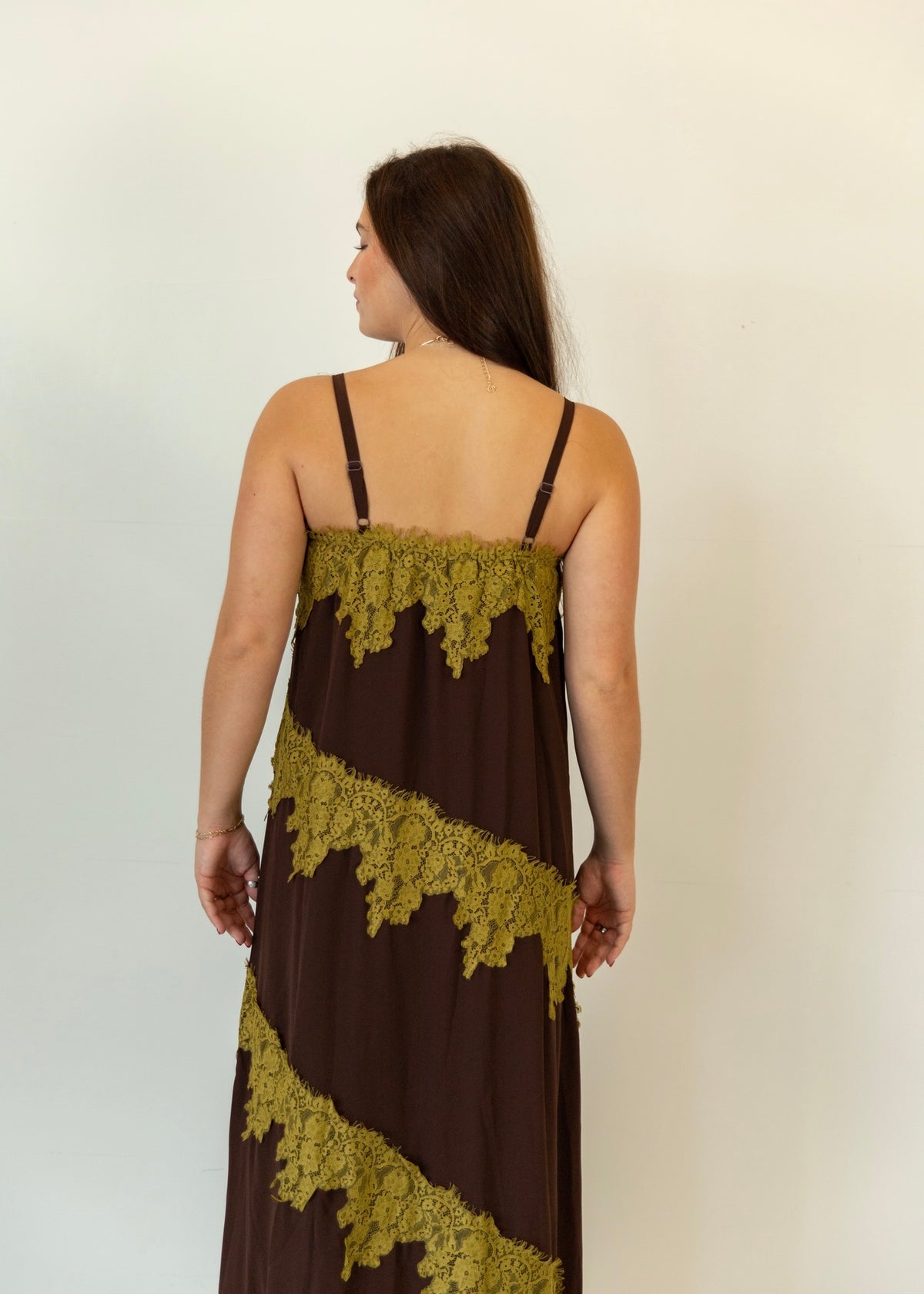 Gianna Lace Trim Maxi Dress