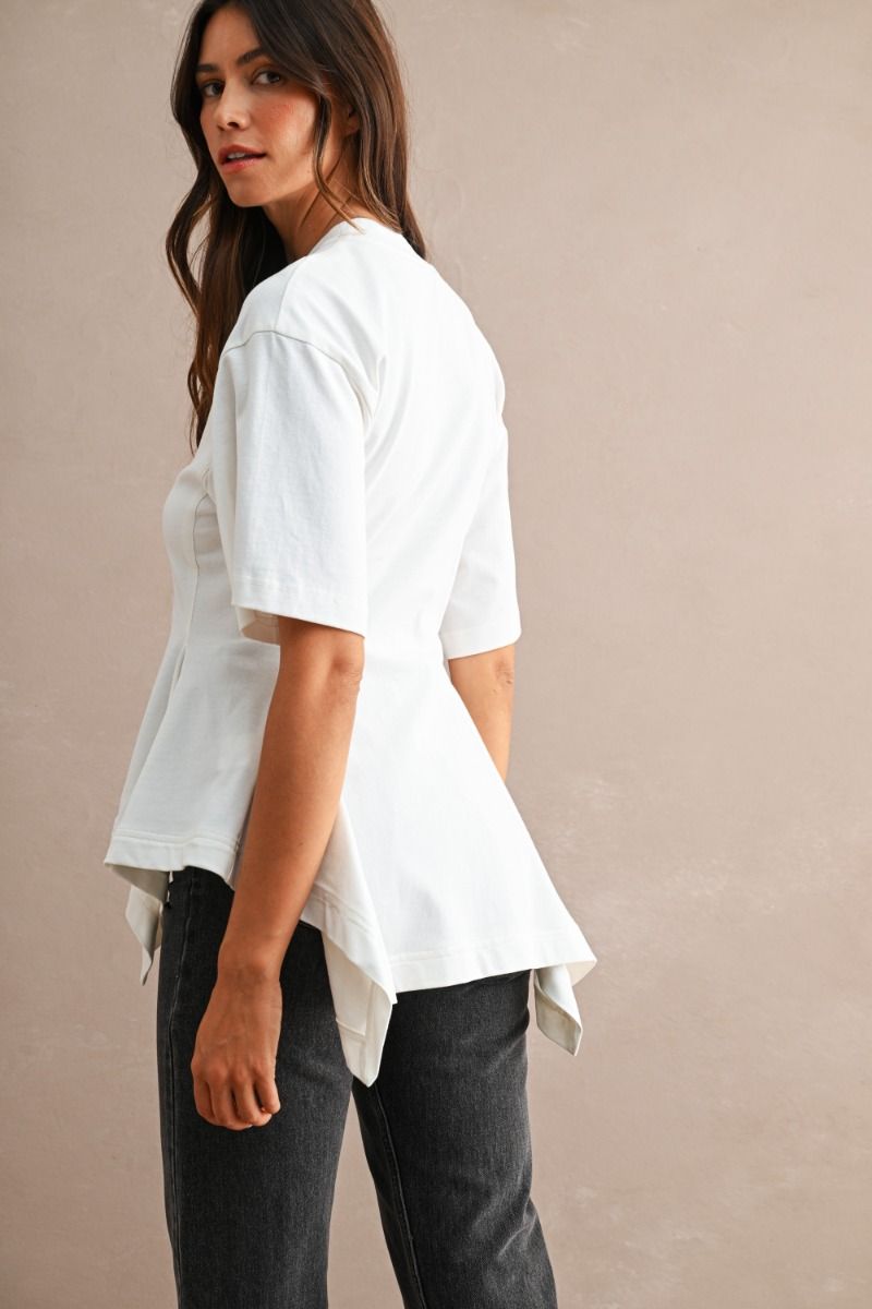 Dani Short Sleeve Peplum Top