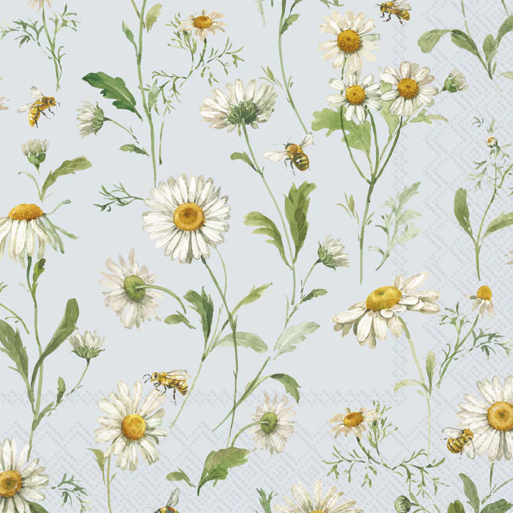 Daisies Light Blue Cocktail Napkin