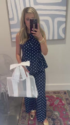 Candice Ruffle Hem Polka Dot Top