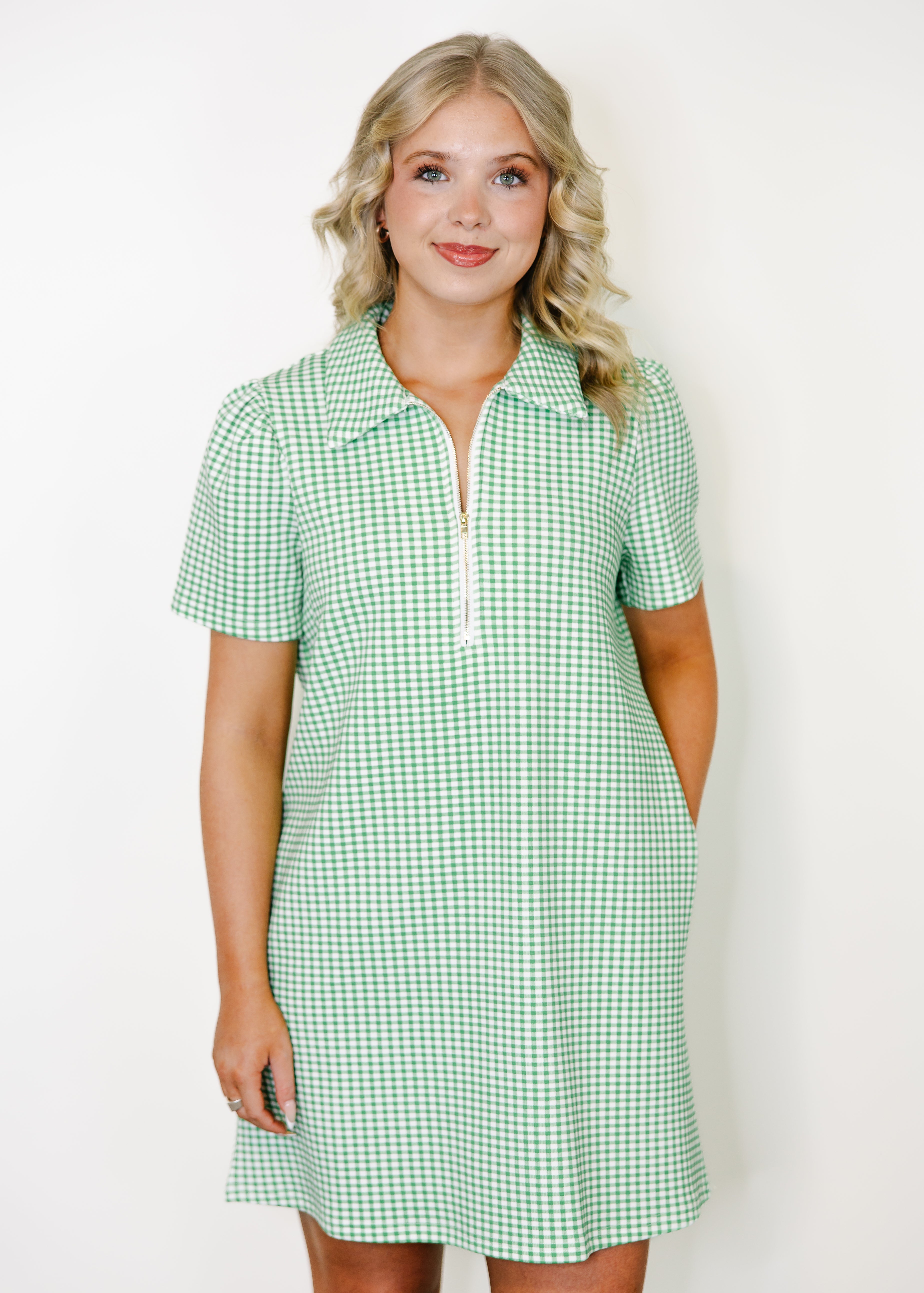 Hadley Gingham Shift Dress