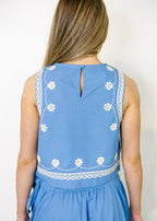 Liora Embroidered Midi Skirt Set